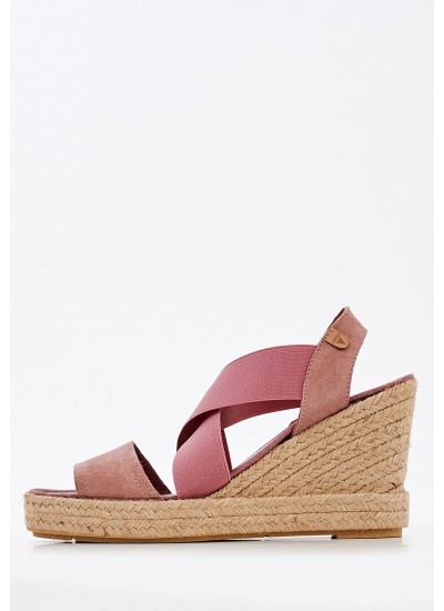 Women Platforms High Silvia Pink Leather Verbenas