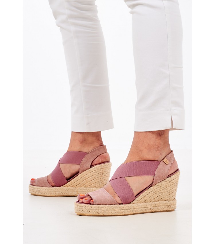 Women Platforms High Silvia Pink Leather Verbenas