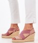 Women Platforms High Silvia Pink Leather Verbenas