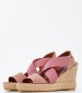 Women Platforms High Silvia Pink Leather Verbenas