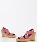 Women Platforms High Silvia Pink Leather Verbenas