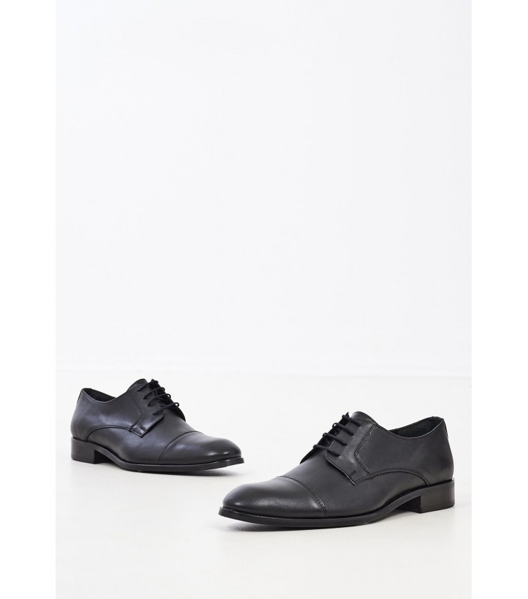 Men Shoes 42637 Black Leather Vice