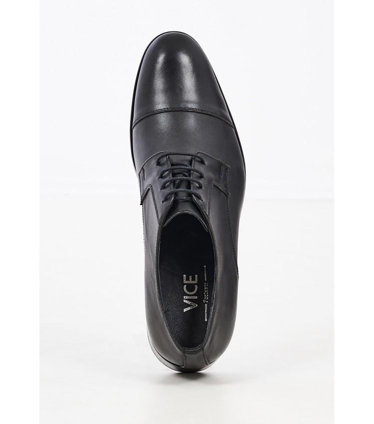 Men Shoes 42637 Black Leather Vice