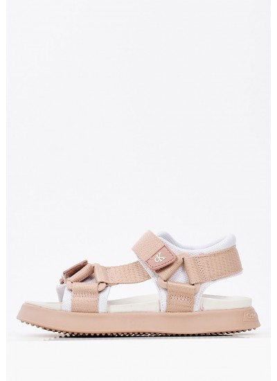 Παιδικές Σαγιονάρες & Πέδιλα Pinky.Sandal Ροζ Ύφασμα Calvin Klein