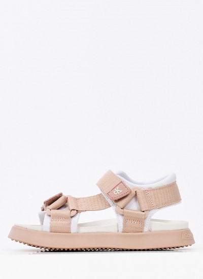 Παιδικές Σαγιονάρες & Πέδιλα Pinky.Sandal Ροζ Ύφασμα Calvin Klein