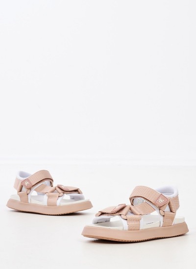 Παιδικές Σαγιονάρες & Πέδιλα Pinky.Sandal Ροζ Ύφασμα Calvin Klein