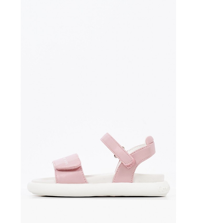 Kids Flip Flops & Sandals Pinky.Velc Pink ECOleather Calvin Klein