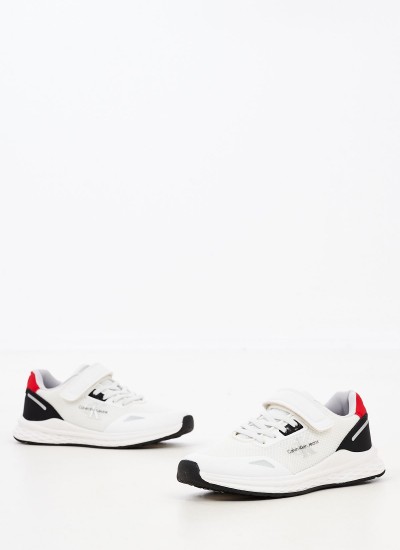 Παιδικά Παπούτσια Casual Vel.Sneaker Άσπρο ECOleather Calvin Klein