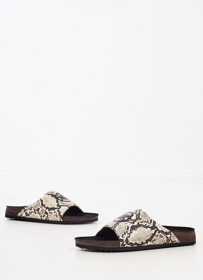 Γυναικεία Flats Gizeh.Big.Buckle Μαύρο Δέρμα Birkenstock