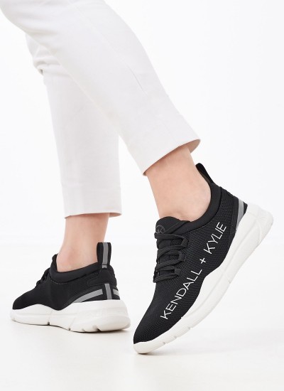 Γυναικεία Παπούτσια Casual Equator Μαύρο Ύφασμα Kendall+Kylie