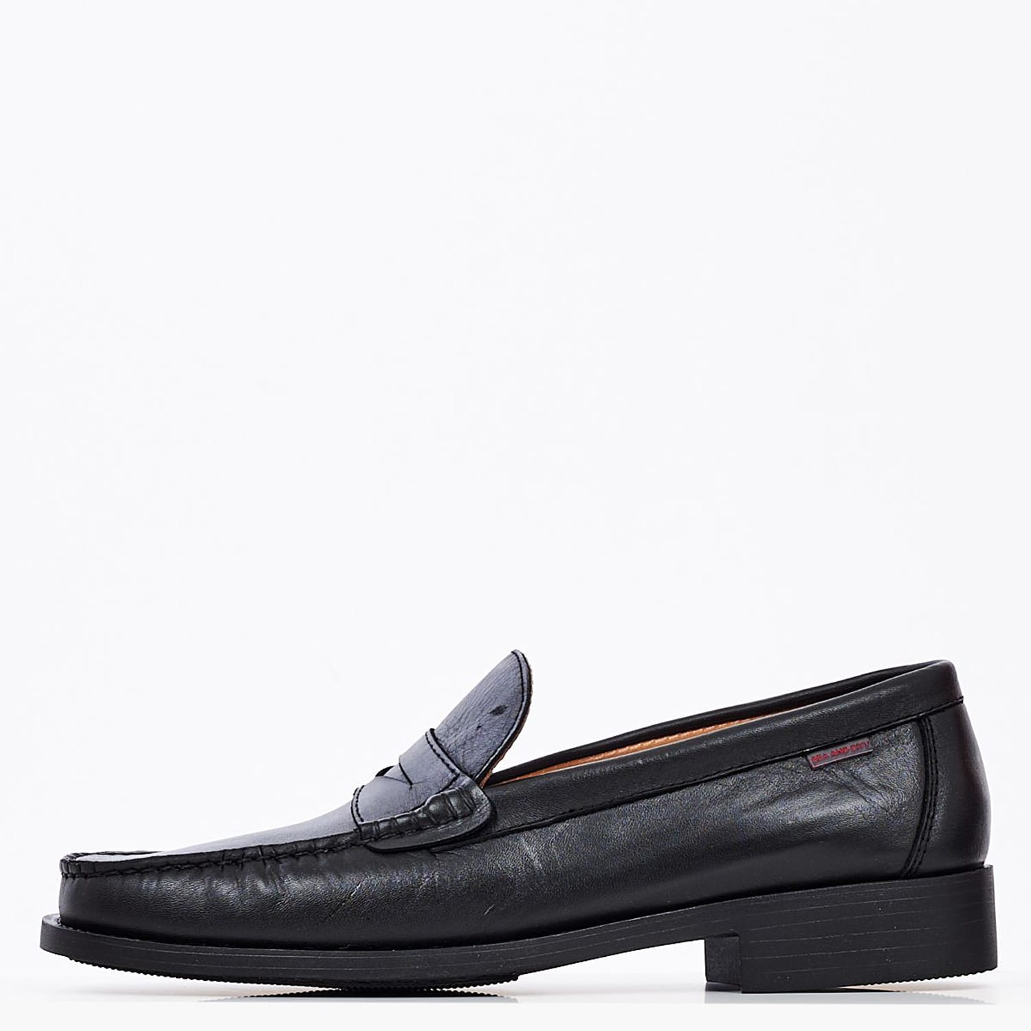 Men Moccasins 347300 Black Leather Sea and City