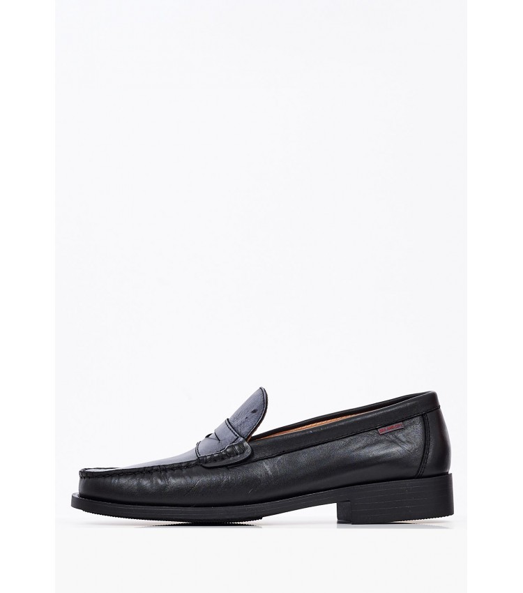 Men Moccasins 347300 Black Leather Sea and City