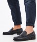 Men Moccasins 347300 Black Leather Sea and City