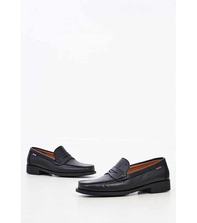 Men Moccasins 347300 Black Leather Sea and City