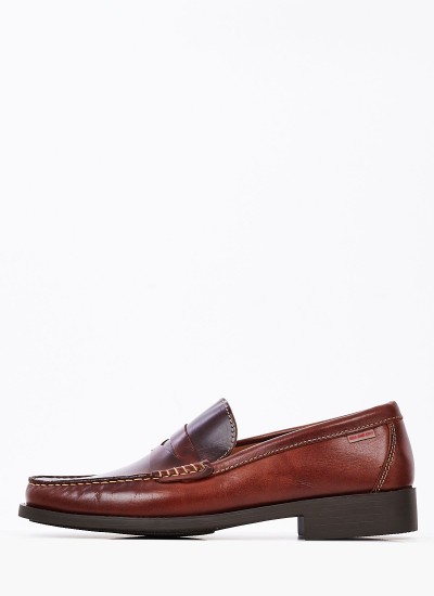 Ανδρικά Μοκασίνια R6711 Μαύρο Δέρμα Boss shoes