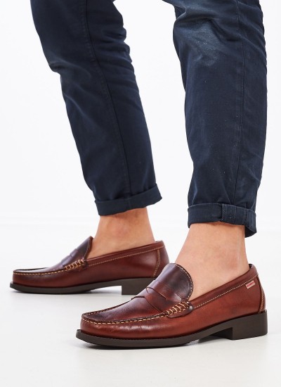Ανδρικά Μοκασίνια R6711 Μαύρο Δέρμα Boss shoes