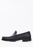 Men Moccasins 347301 Black Leather Sea and City