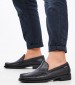 Men Moccasins 347301 Black Leather Sea and City