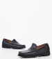 Men Moccasins 347301 Black Leather Sea and City