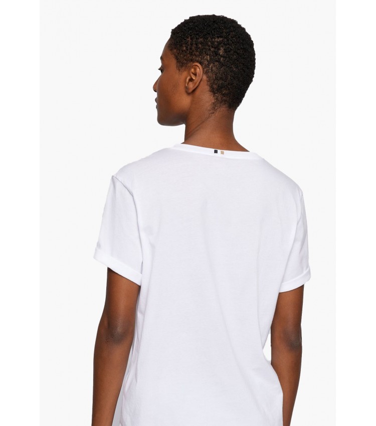 Women T-Shirts - Tops Esummer White Cotton Boss