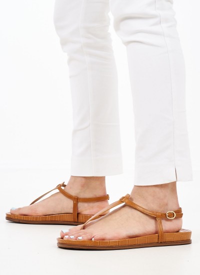 Γυναικεία Flats Gizeh.BS Ανθρακί Δέρμα Birkenstock