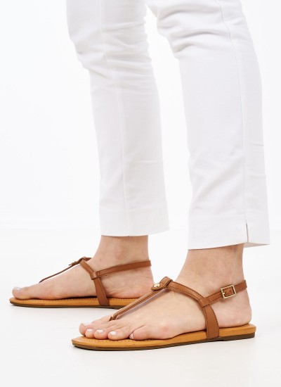 Γυναικεία Flats Gizeh.BS Ανθρακί Δέρμα Birkenstock