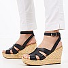 Women Platforms High 1128251 Black Leather UGG