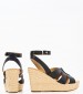 Women Platforms High 1128251 Black Leather UGG