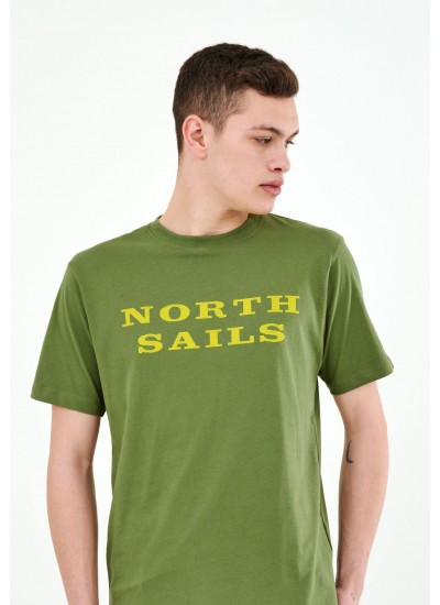 Ανδρικές Μπλούζες 692791 Πράσινο Βαμβάκι North Sails