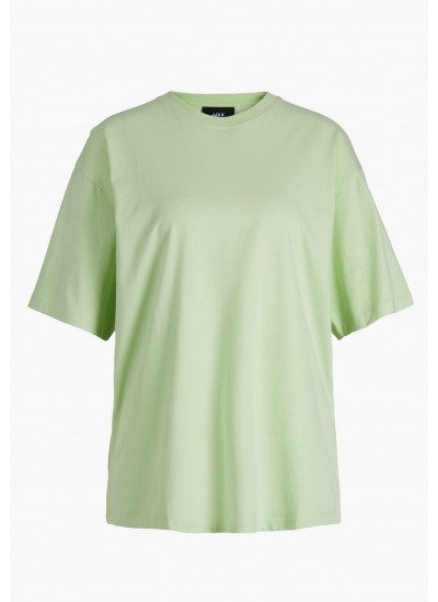 Women T-Shirts - Tops Andrea.Ss Green Cotton Jack & Jones