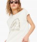 Women T-Shirts - Tops Astrid.Print White Cotton Jack & Jones