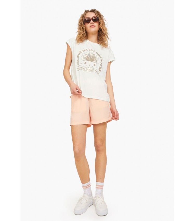 Women T-Shirts - Tops Astrid.Print White Cotton Jack & Jones