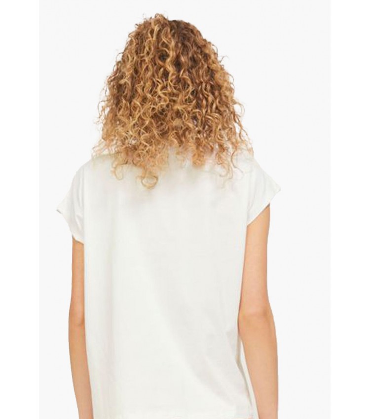 Women T-Shirts - Tops Astrid.Print White Cotton Jack & Jones