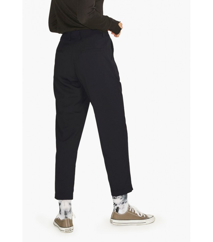 Women Trousers Chloe.Pant Black Polyester Jack & Jones