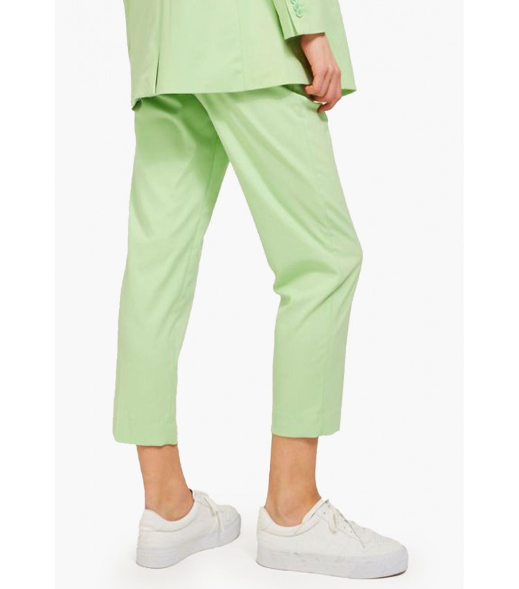 Women Trousers Chloe.Pant Green Polyester Jack & Jones