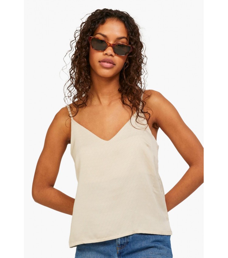 Women T-Shirts - Tops Malia Beige Polyester Jack & Jones