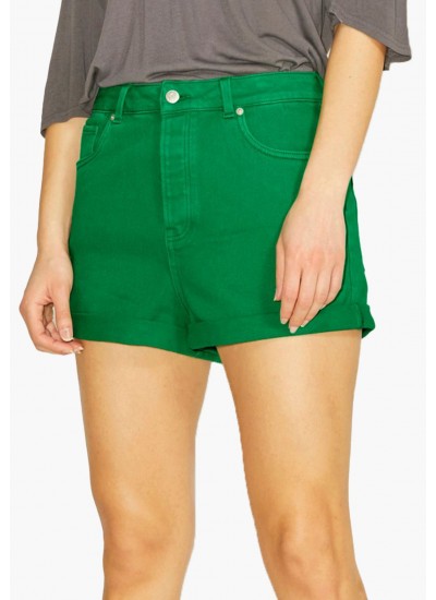 Women Skirts - Shorts Mica Green Cotton Jack & Jones