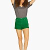 Women Skirts - Shorts Mica Green Cotton Jack & Jones Women Skirts - Shorts Mica Green Cotton Jack & Jones