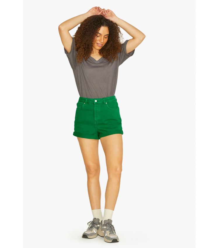 Women Skirts - Shorts Mica Green Cotton Jack & Jones