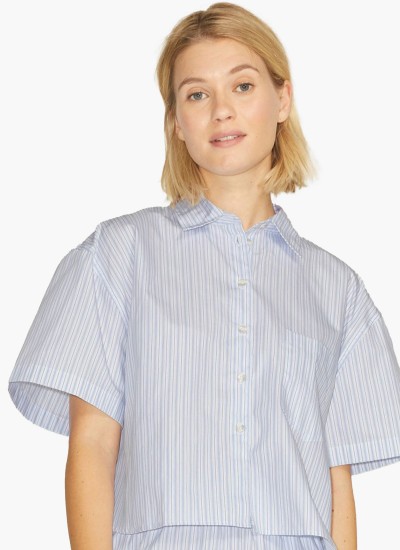 Women Shirts Molly Blue Cotton Jack & Jones