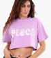 Women T-Shirts - Tops Natalie.Ss Purple Cotton Jack & Jones