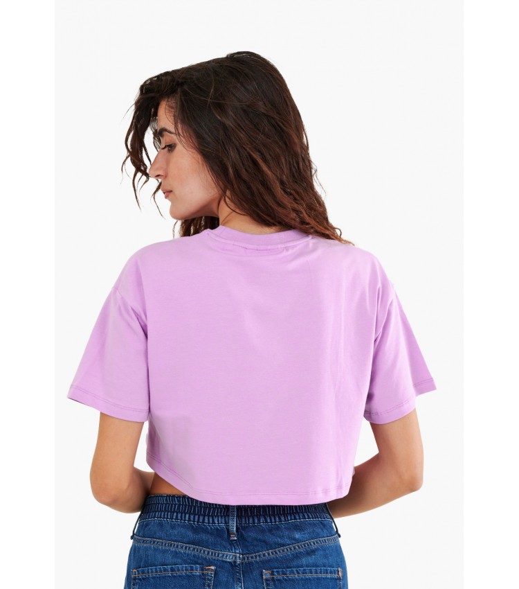 Women T-Shirts - Tops Natalie.Ss Purple Cotton Jack & Jones