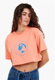 Γυναικείες Μπλούζες - Τοπ Natalie.Ss Πορτοκαλί Βαμβάκι Jack & Jones