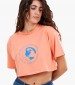 Women T-Shirts - Tops Natalie.Ss Orange Cotton Jack & Jones