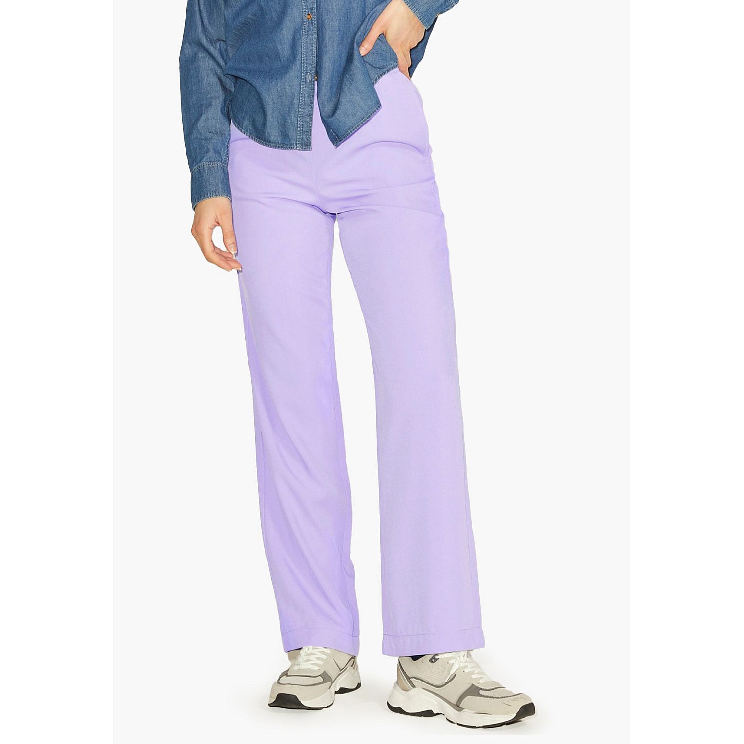 Γυναικεία Παντελόνια Poppy Μωβ Πολυεστέρα Jack & Jones