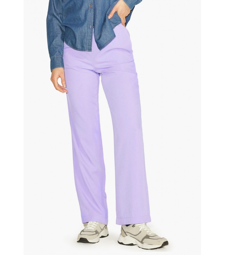 Women Trousers Poppy Purple Polyester Jack & Jones