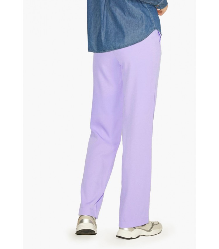 Women Trousers Poppy Purple Polyester Jack & Jones