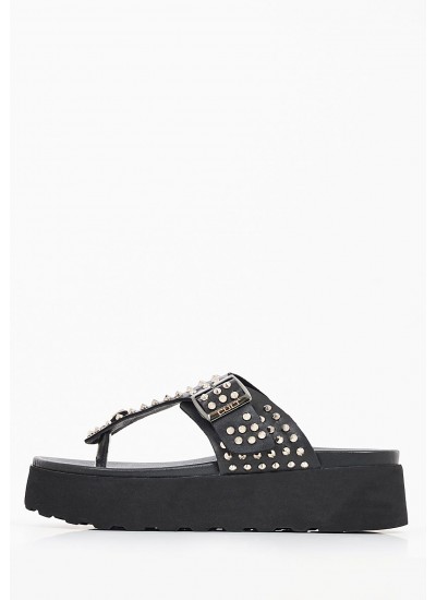 Women Platforms Low Janis.Th Black Leather Cult