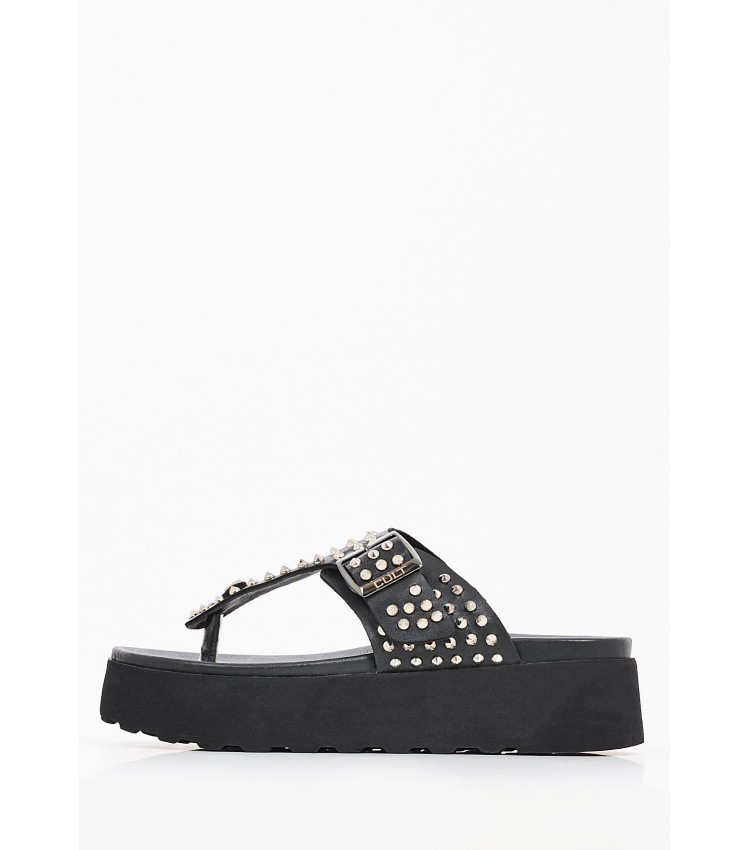 Women Platforms Low Janis.Th Black Leather Cult