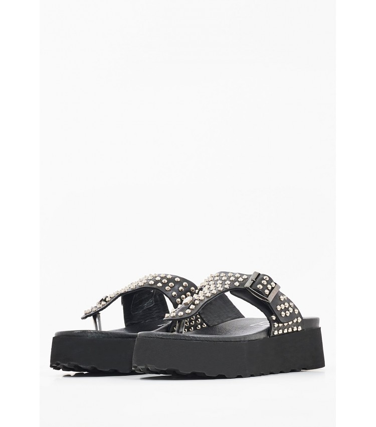 Women Platforms Low Janis.Th Black Leather Cult